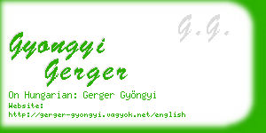 gyongyi gerger business card